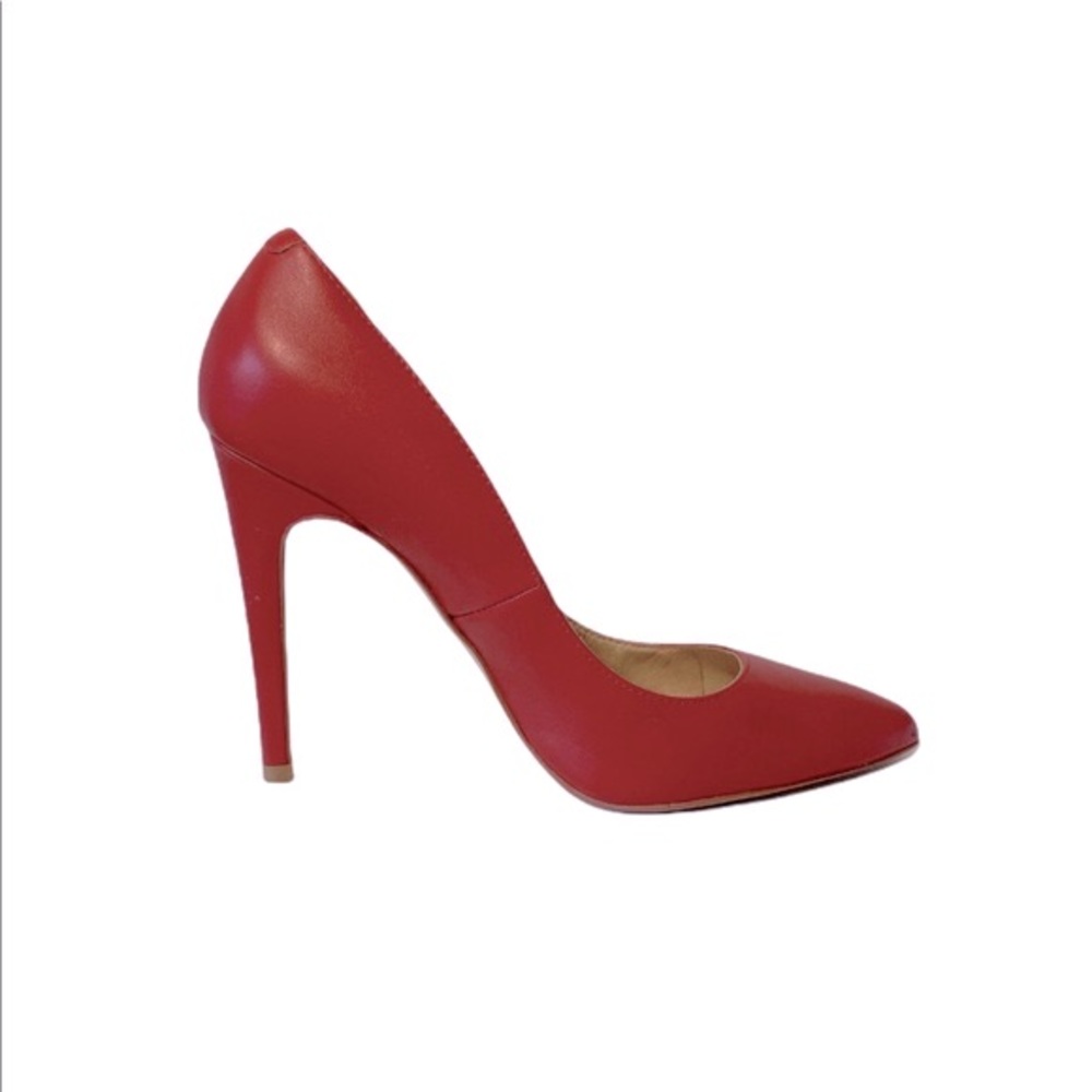 Aldo Heels Size 8.5 Red Orange Pointed Toe Stiletto Pumps Fun Flirty